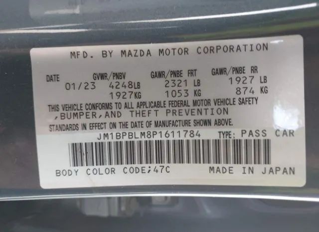 Photo 8 VIN: JM1BPBLM8P1611784 - MAZDA MAZDA3 HATCHBACK 