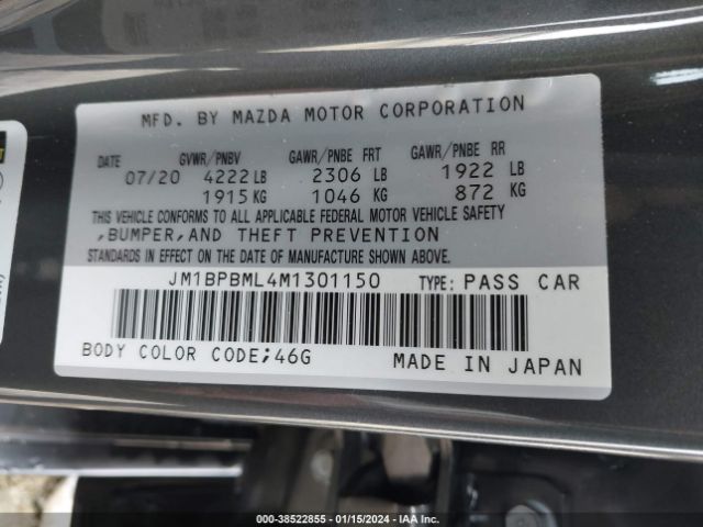 Photo 8 VIN: JM1BPBML4M1301150 - MAZDA MAZDA3 