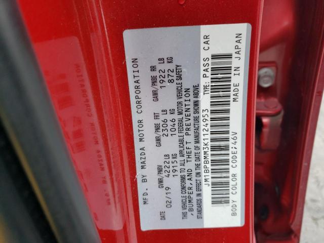 Photo 12 VIN: JM1BPBMM3K1124953 - MAZDA 3 