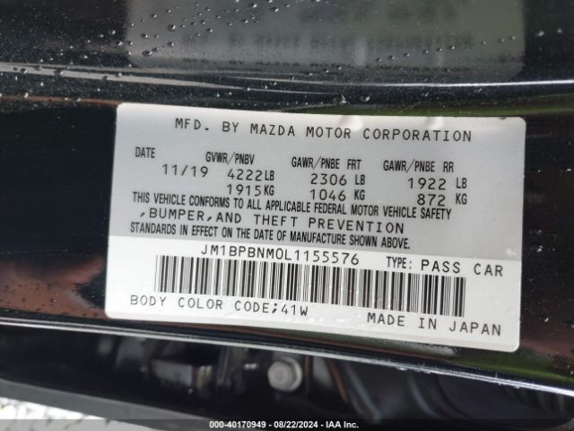 Photo 8 VIN: JM1BPBNM0L1155576 - MAZDA MAZDA3 