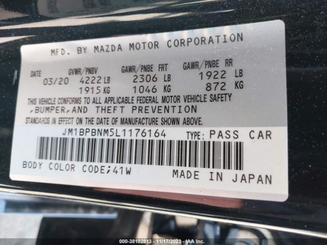 Photo 8 VIN: JM1BPBNM5L1176164 - MAZDA MAZDA3 HATCHBACK 