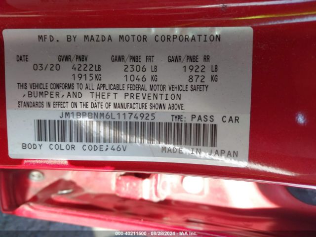 Photo 8 VIN: JM1BPBNM6L1174925 - MAZDA MAZDA3 