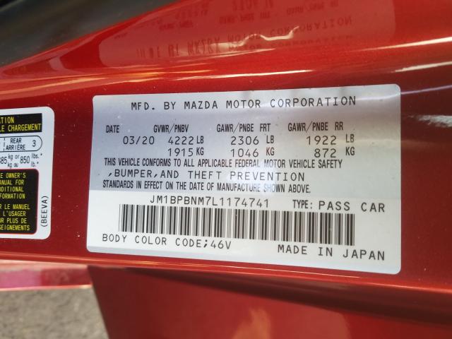 Photo 9 VIN: JM1BPBNM7L1174741 - MAZDA 3 