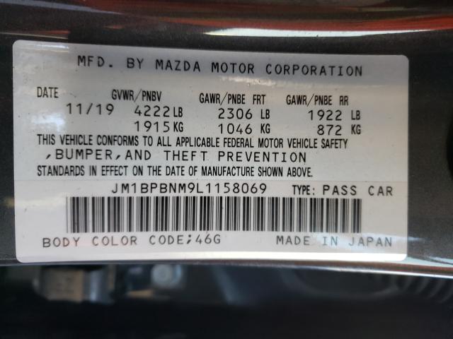 Photo 9 VIN: JM1BPBNM9L1158069 - MAZDA 3 PREMIUM 