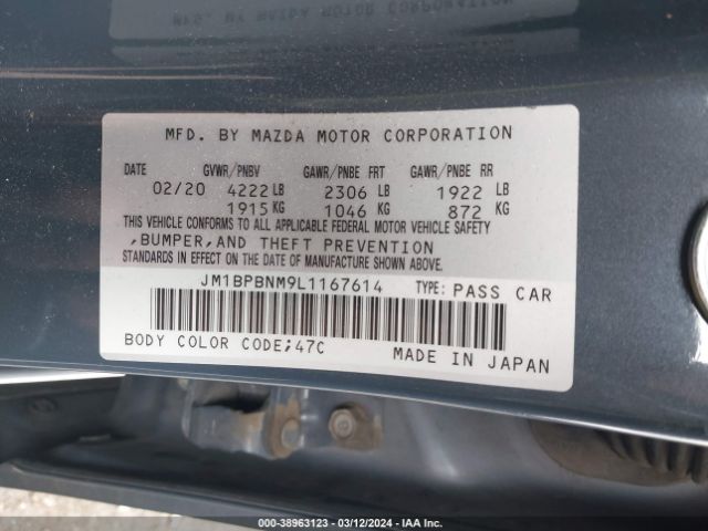 Photo 8 VIN: JM1BPBNM9L1167614 - MAZDA MAZDA3 