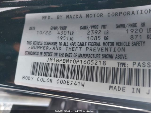 Photo 8 VIN: JM1BPBNY0P1605218 - MAZDA MAZDA3 HATCHBACK 