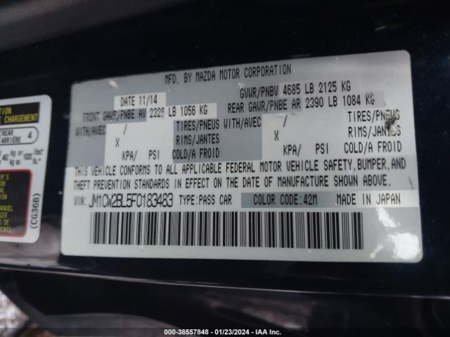 Photo 8 VIN: JM1CW2BL5F0183483 - MAZDA MAZDA5 