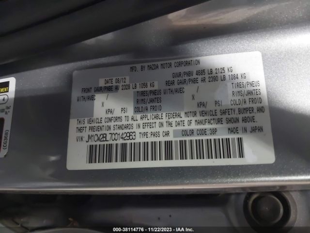 Photo 8 VIN: JM1CW2BL7C0142963 - MAZDA MAZDA5 