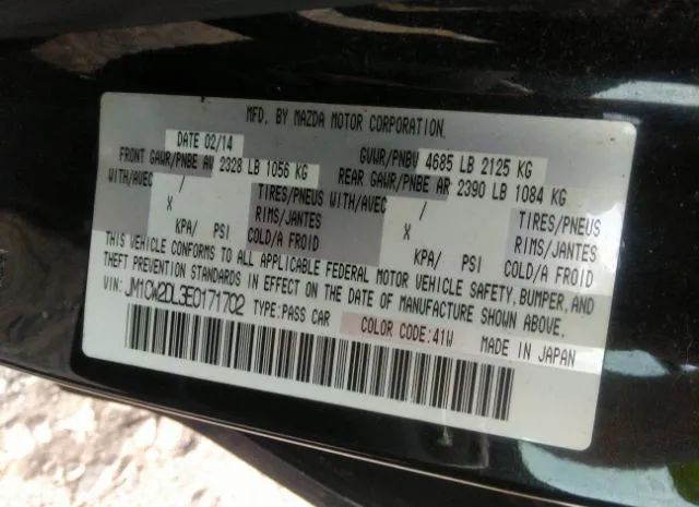 Photo 8 VIN: JM1CW2DL3E0171702 - MAZDA MAZDA5 