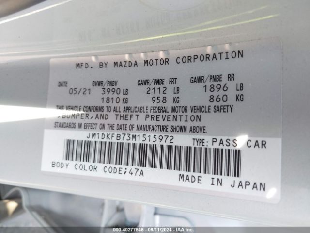 Photo 8 VIN: JM1DKFB73M1515972 - MAZDA CX-3 