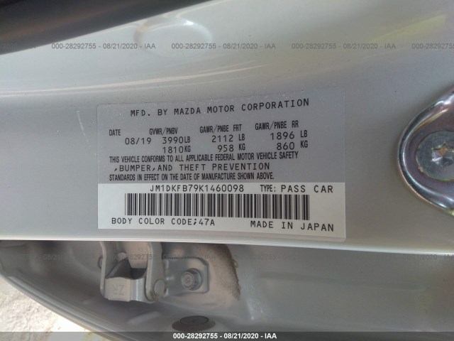 Photo 8 VIN: JM1DKFB79K1460098 - MAZDA CX-3 