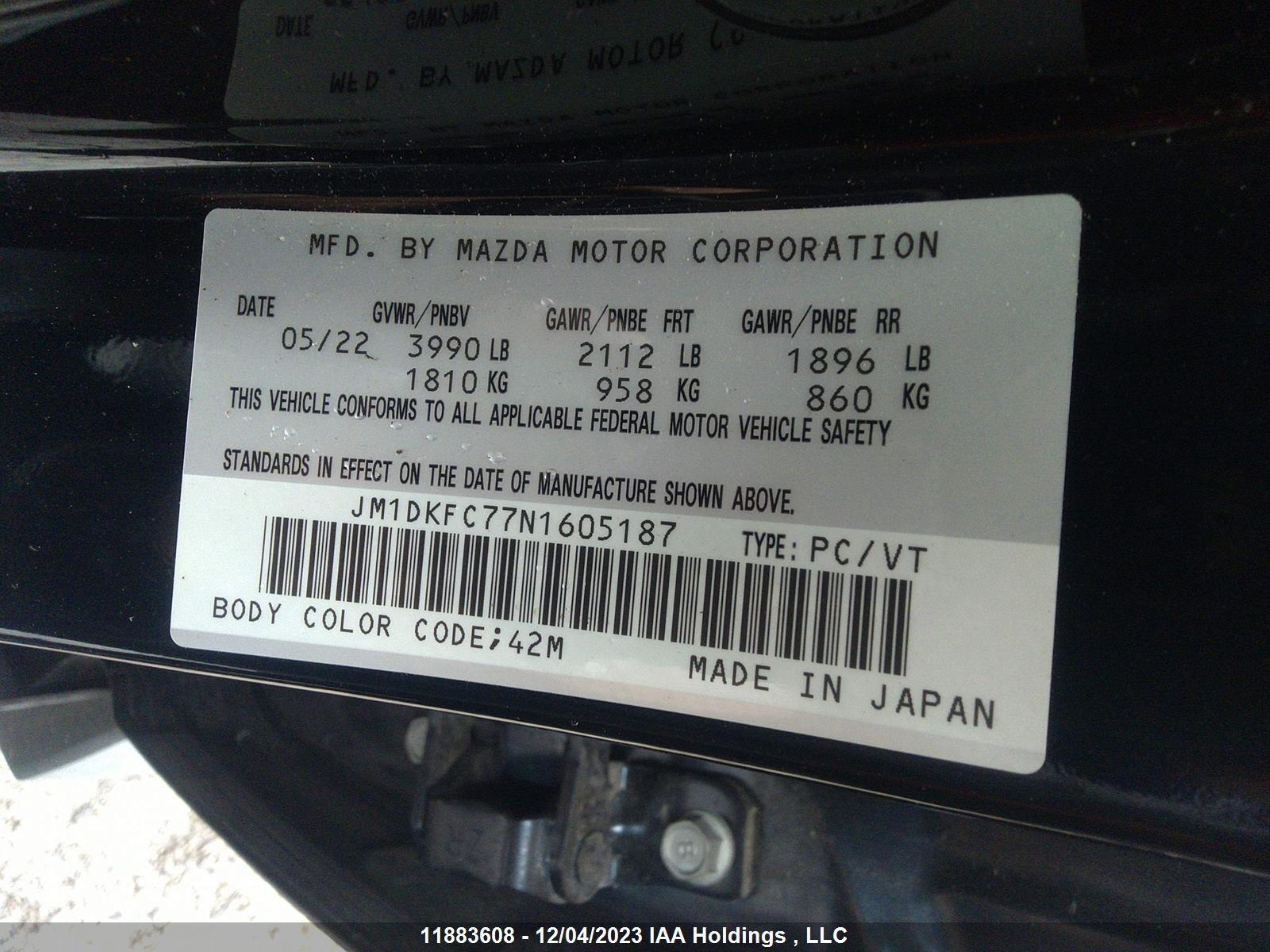 Photo 8 VIN: JM1DKFC77N1605187 - MAZDA CX-3 