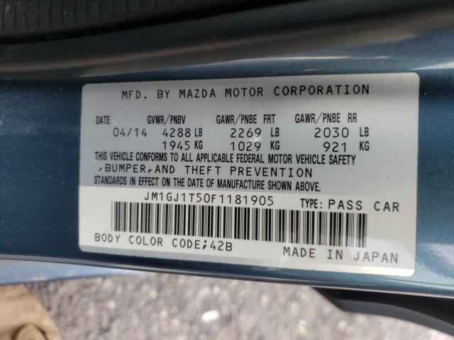 Photo 9 VIN: JM1GJ1T50F1181905 - MAZDA 6 