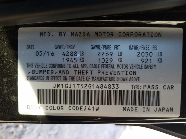 Photo 9 VIN: JM1GJ1T52G1484833 - MAZDA 6 