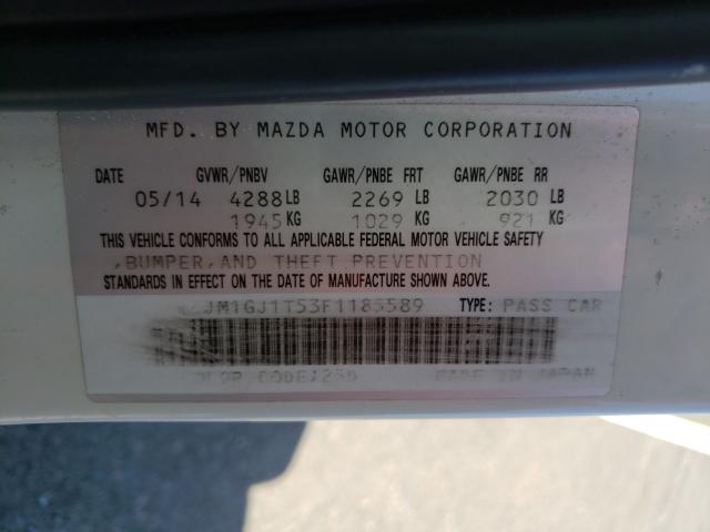 Photo 9 VIN: JM1GJ1T53F1185589 - MAZDA 6 