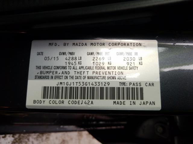 Photo 9 VIN: JM1GJ1T53G1433129 - MAZDA 6 