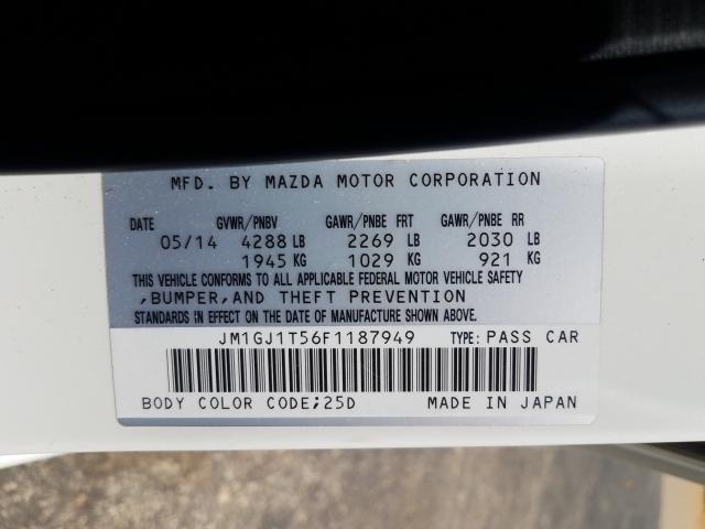 Photo 9 VIN: JM1GJ1T56F1187949 - MAZDA 6 