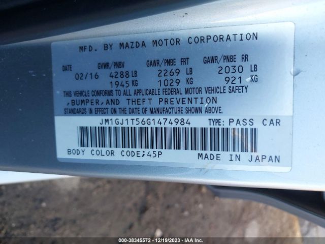 Photo 8 VIN: JM1GJ1T56G1474984 - MAZDA MAZDA6 