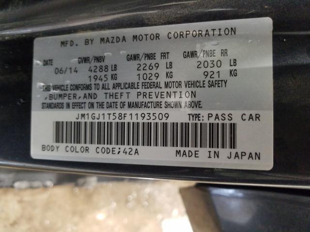 Photo 9 VIN: JM1GJ1T58F1193509 - MAZDA 6 TOURING 