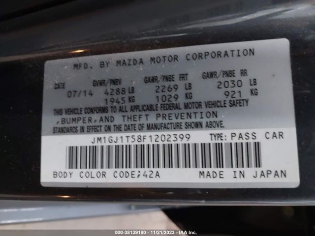 Photo 8 VIN: JM1GJ1T58F1202399 - MAZDA MAZDA6 