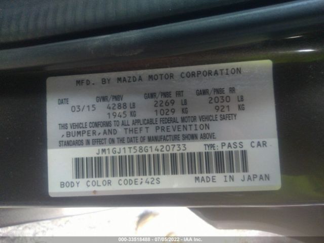 Photo 8 VIN: JM1GJ1T58G1420733 - MAZDA 6 