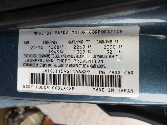 Photo 9 VIN: JM1GJ1T59G1466829 - MAZDA 6 TOURING 