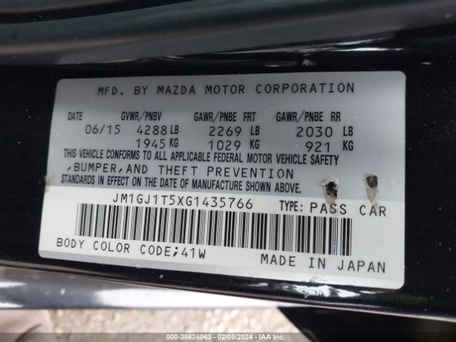 Photo 8 VIN: JM1GJ1T5XG1435766 - MAZDA MAZDA6 