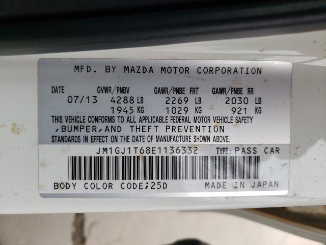 Photo 9 VIN: JM1GJ1T68E1136332 - MAZDA 6 