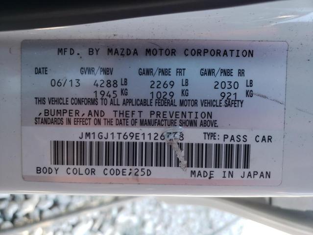 Photo 9 VIN: JM1GJ1T69E1126778 - MAZDA 6 TOURING 