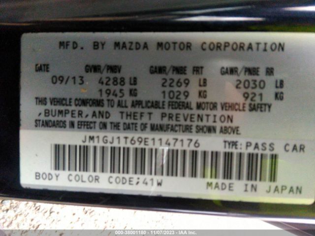 Photo 8 VIN: JM1GJ1T69E1147176 - MAZDA MAZDA6 