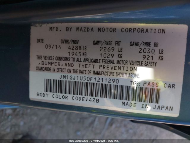 Photo 8 VIN: JM1GJ1U50F1211290 - MAZDA MAZDA6 