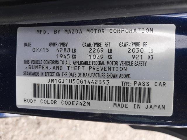 Photo 9 VIN: JM1GJ1U50G1442353 - MAZDA 6 SPORT 