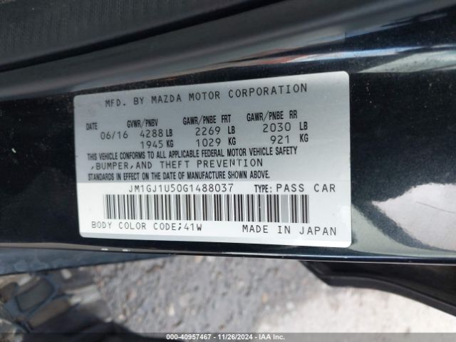 Photo 8 VIN: JM1GJ1U50G1488037 - MAZDA MAZDA6 