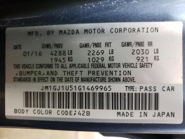 Photo 9 VIN: JM1GJ1U51G1469965 - MAZDA 6 SPORT 