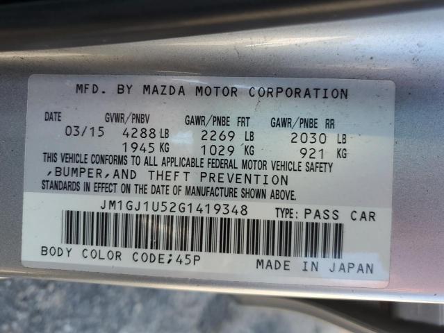 Photo 12 VIN: JM1GJ1U52G1419348 - MAZDA 6 SPORT 