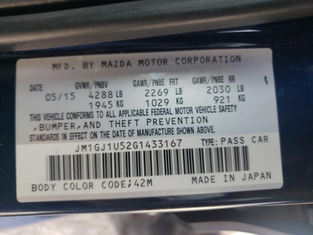 Photo 9 VIN: JM1GJ1U52G1433167 - MAZDA 6 SPORT 