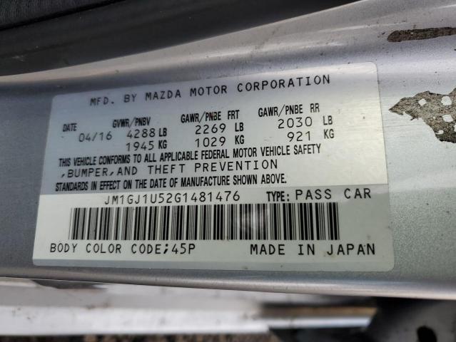 Photo 11 VIN: JM1GJ1U52G1481476 - MAZDA 6 