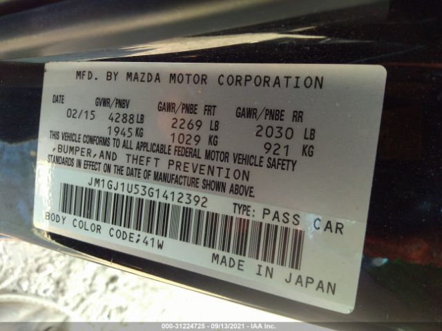 Photo 8 VIN: JM1GJ1U53G1412392 - MAZDA 6 