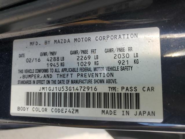 Photo 11 VIN: JM1GJ1U53G1472916 - MAZDA 6 