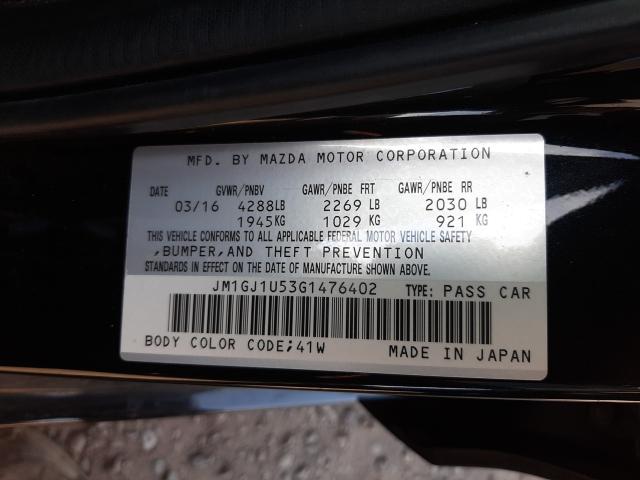 Photo 9 VIN: JM1GJ1U53G1476402 - MAZDA 6 