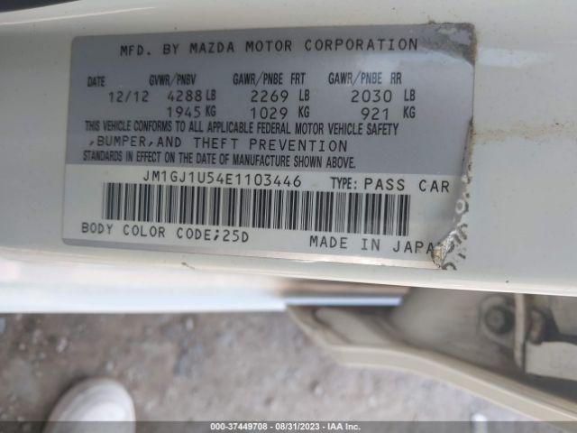 Photo 8 VIN: JM1GJ1U54E1103446 - MAZDA MAZDA6 