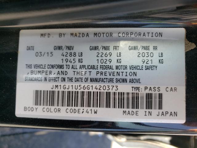 Photo 9 VIN: JM1GJ1U56G1420373 - MAZDA 6 