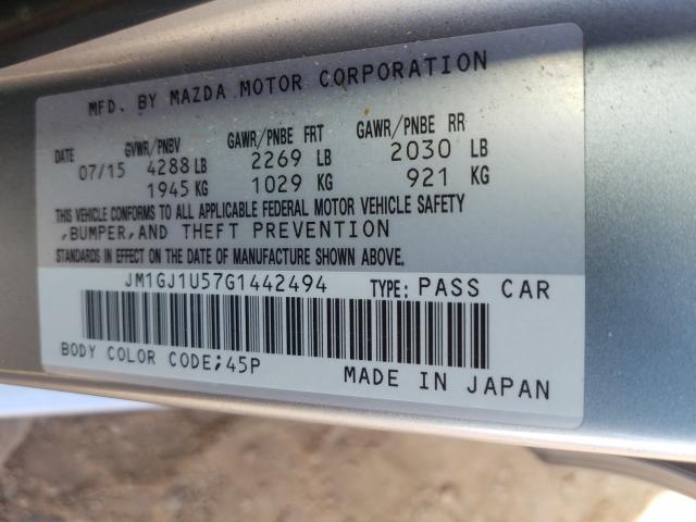 Photo 9 VIN: JM1GJ1U57G1442494 - MAZDA 6 