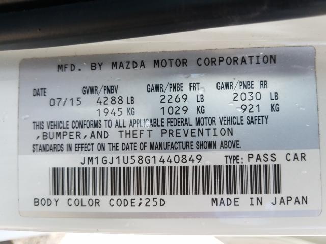 Photo 9 VIN: JM1GJ1U58G1440849 - MAZDA 6 