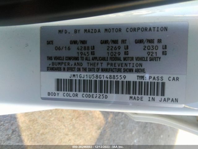 Photo 8 VIN: JM1GJ1U58G1488559 - MAZDA MAZDA6 