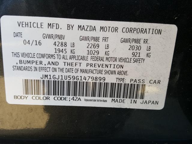 Photo 9 VIN: JM1GJ1U59G1479899 - MAZDA 6 