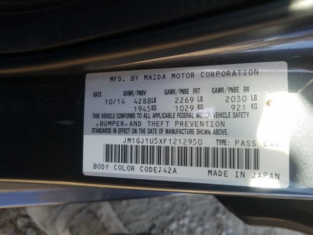 Photo 9 VIN: JM1GJ1U5XF1212950 - MAZDA 6 