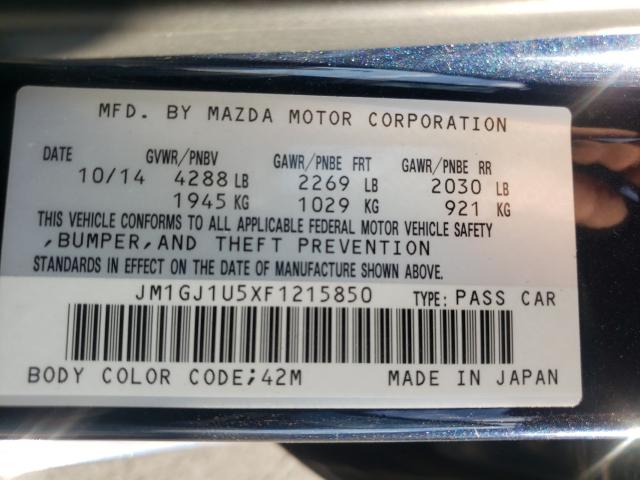 Photo 9 VIN: JM1GJ1U5XF1215850 - MAZDA 6 SPORT 