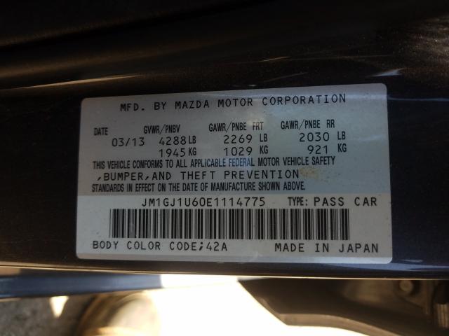 Photo 9 VIN: JM1GJ1U60E1114775 - MAZDA 6 