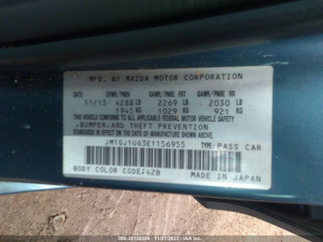 Photo 8 VIN: JM1GJ1U63E1156955 - MAZDA MAZDA6 